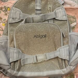 ✨Pottery Barn Kids Glittery Gold Backpack + lunch box ✨